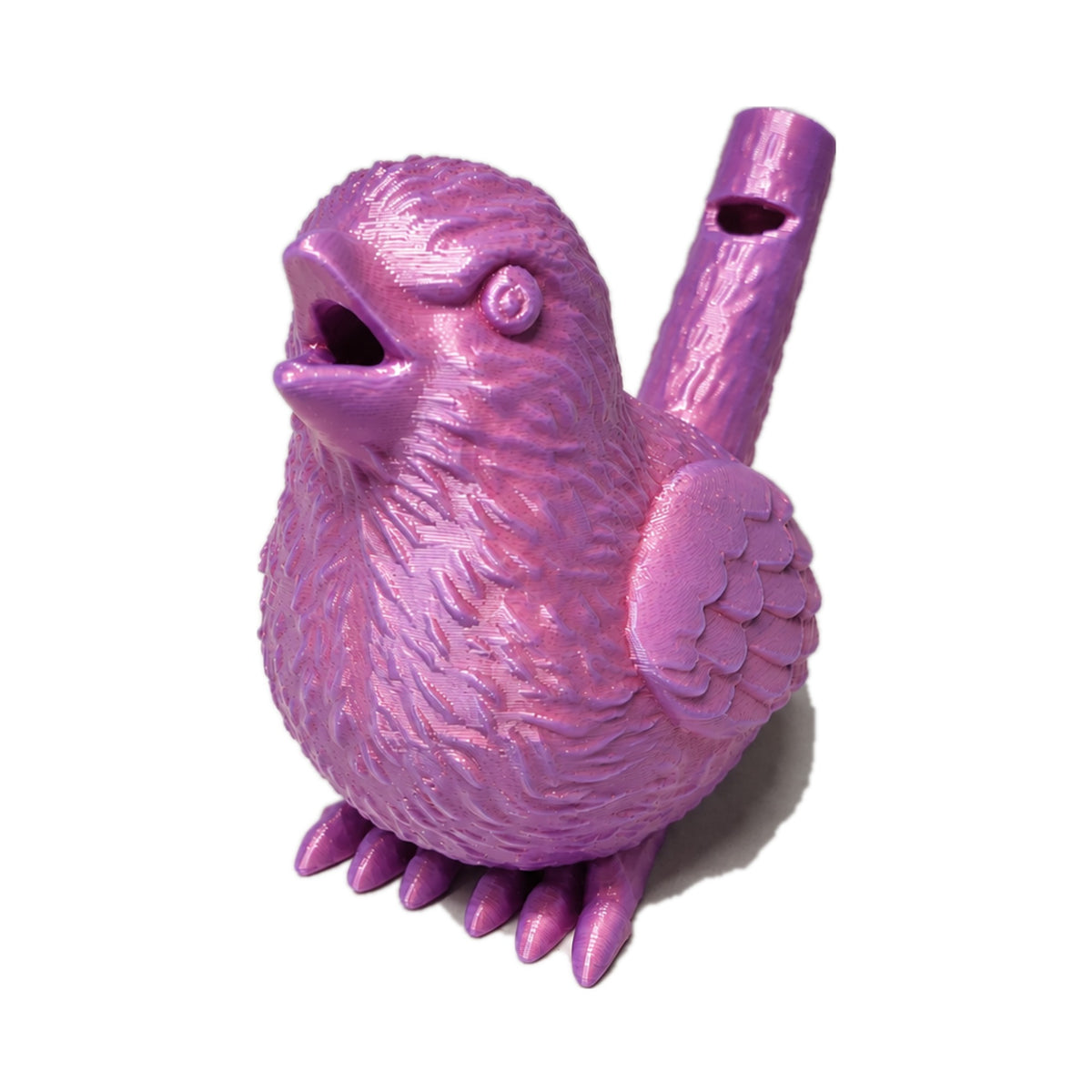 Bird Whistle - Pink & Purple Silk