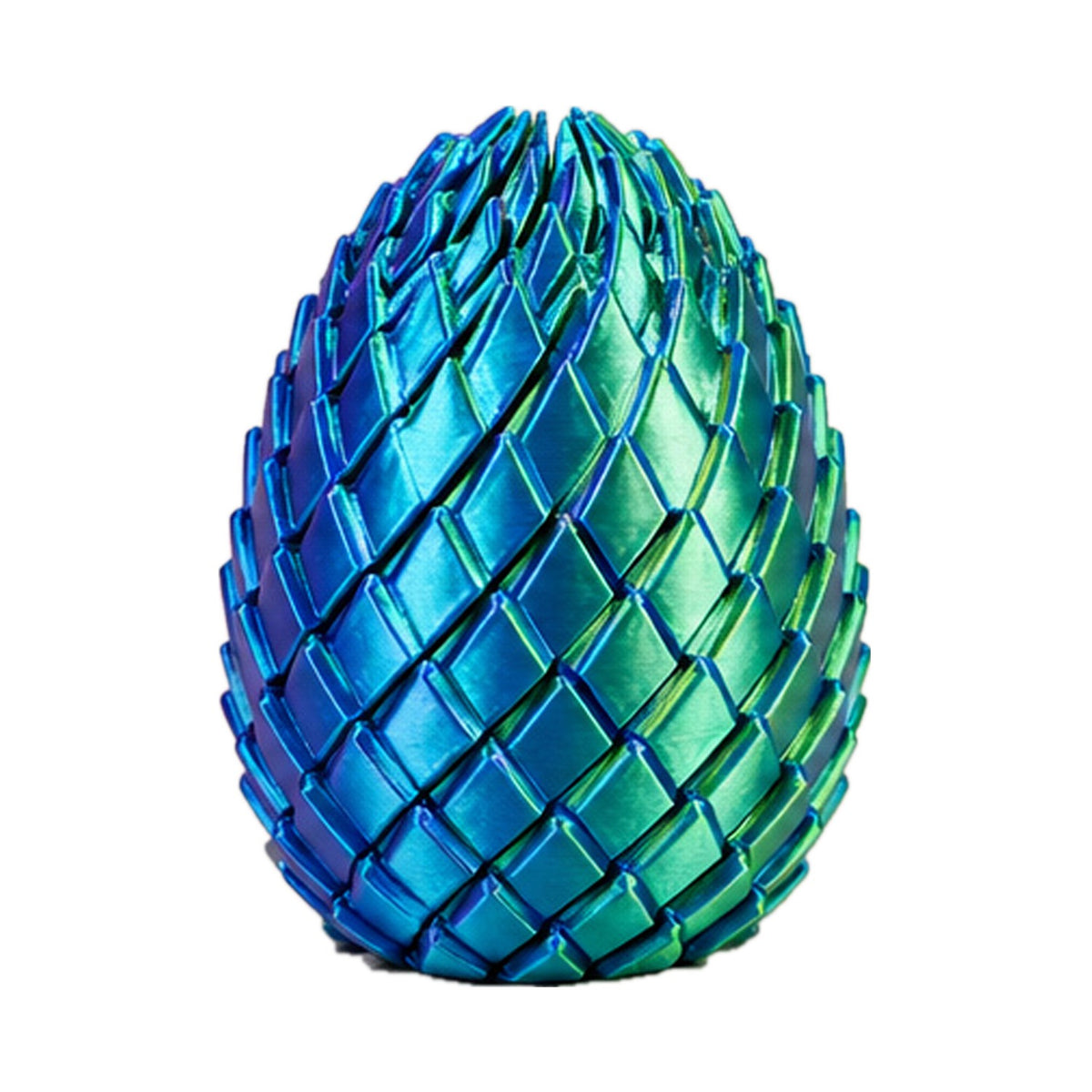 Dragon Fidget Egg - Blue & Green Silk