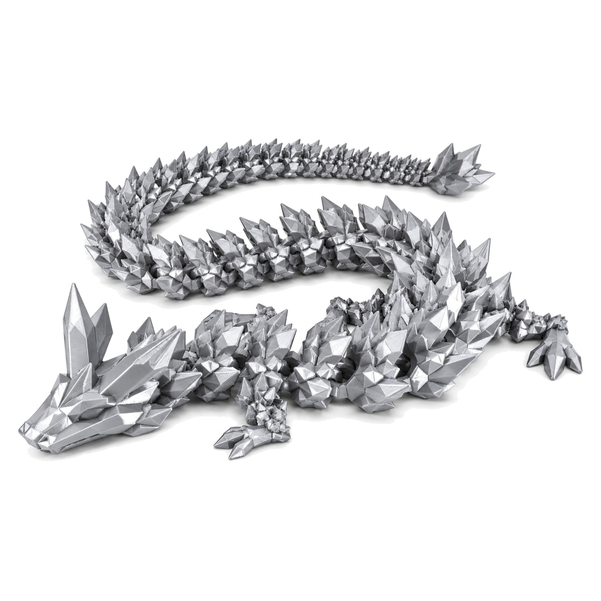 Articulated Crystal Dragon - Silver