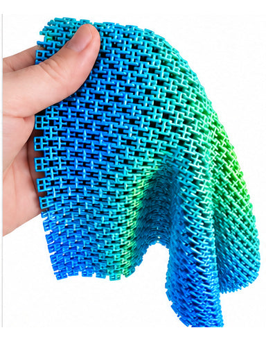 Fidget Fabric - Blue & Green Silk