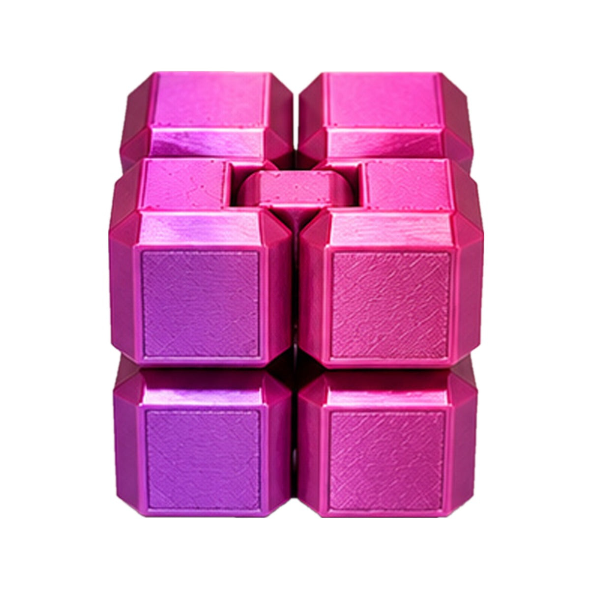 Infinity Cube Fidget - Pink & Purple Silk